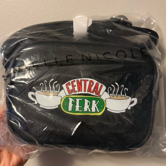Danielle Nicole Black Friends Central Perk logo crossbody bag NWT - Picture 3 of 4